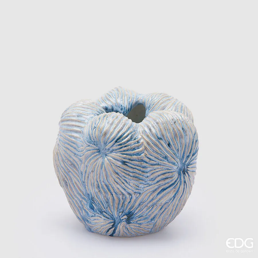 EDG Enzo De Gasperi Marine Chakra Vase H 21 Cm D 22 Cm Waterproof Whit