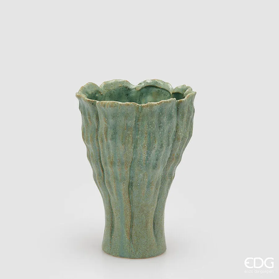 EDG Enzo De Gasperi Vase Chakra Sea Flower H 27.5 Cm D 19 Cm Waterproo