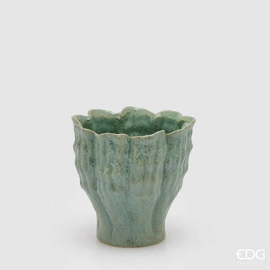 EDG Enzo De Gasperi Vase Chakra Sea Flower H 20.5 Cm D 21 Cm Waterproo