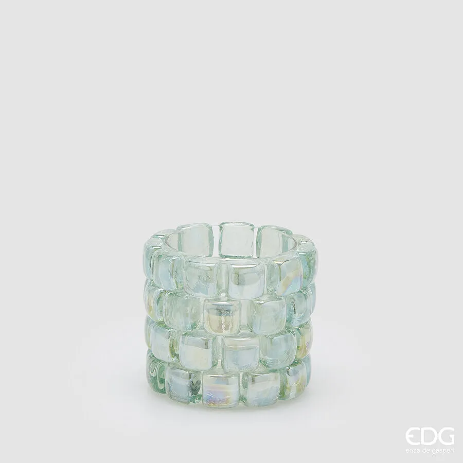 EDG Enzo De Gasperi Cylinder Gem Vase H 10 Cm D 12 Cm Natural Transpar