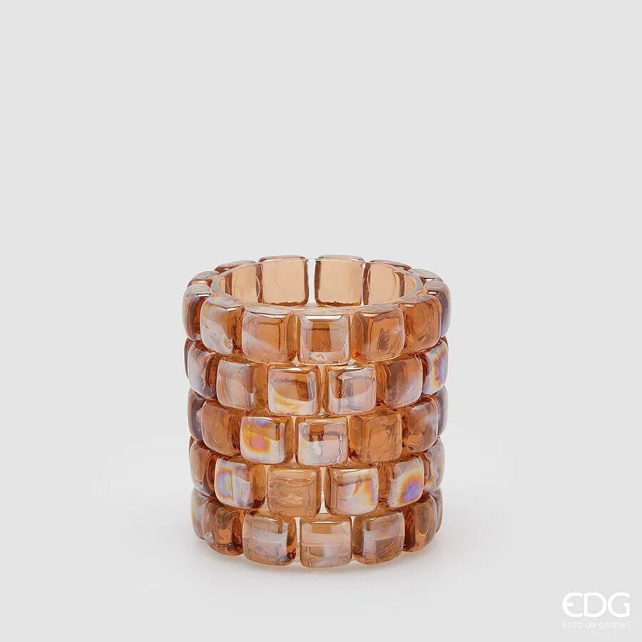 EDG Enzo De Gasperi Gemme Cylinder Vase H 12.5 Cm D 13 Cm Hazelnut 1 P