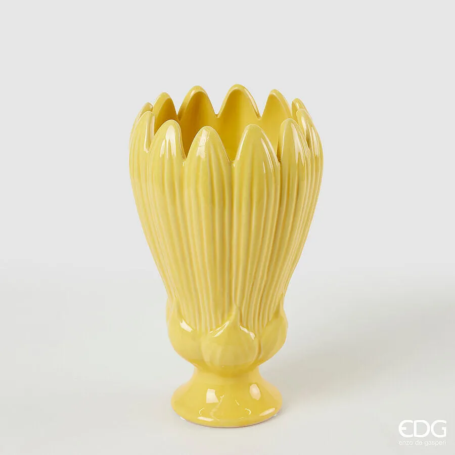 EDG Enzo De Gasperi Vase Freaky Leaves Cup H 26.5 Cm D 16 Cm Ceramic W