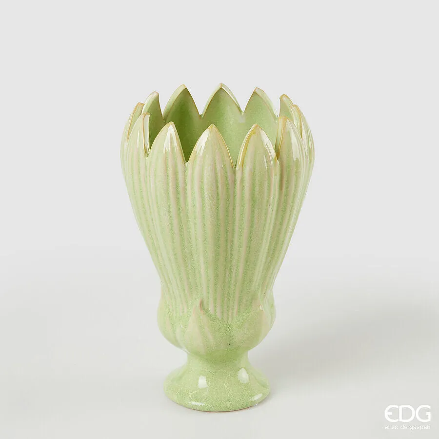 EDG Enzo De Gasperi Freaky Leaves Vase Cup H 26.5 Cm D 16 Cm Ceramic W