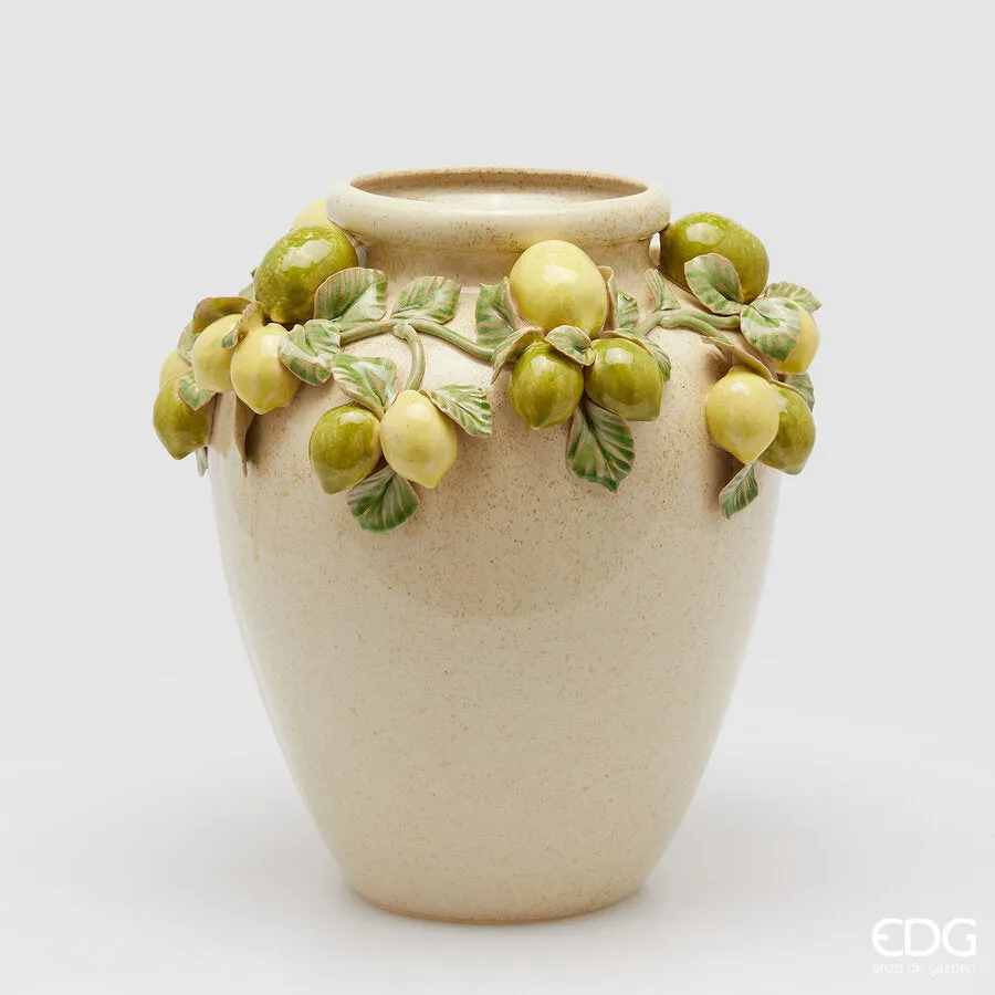 EDG Enzo De Gasperi Freaky Limoni Vase Amphora H 35 Cm D 33 Cm Ceramic