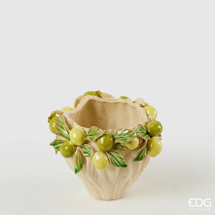 EDG Enzo De Gasperi Freaky Lemons Vase Bowl H 15.5 Cm D 19.5 Cm Cerami