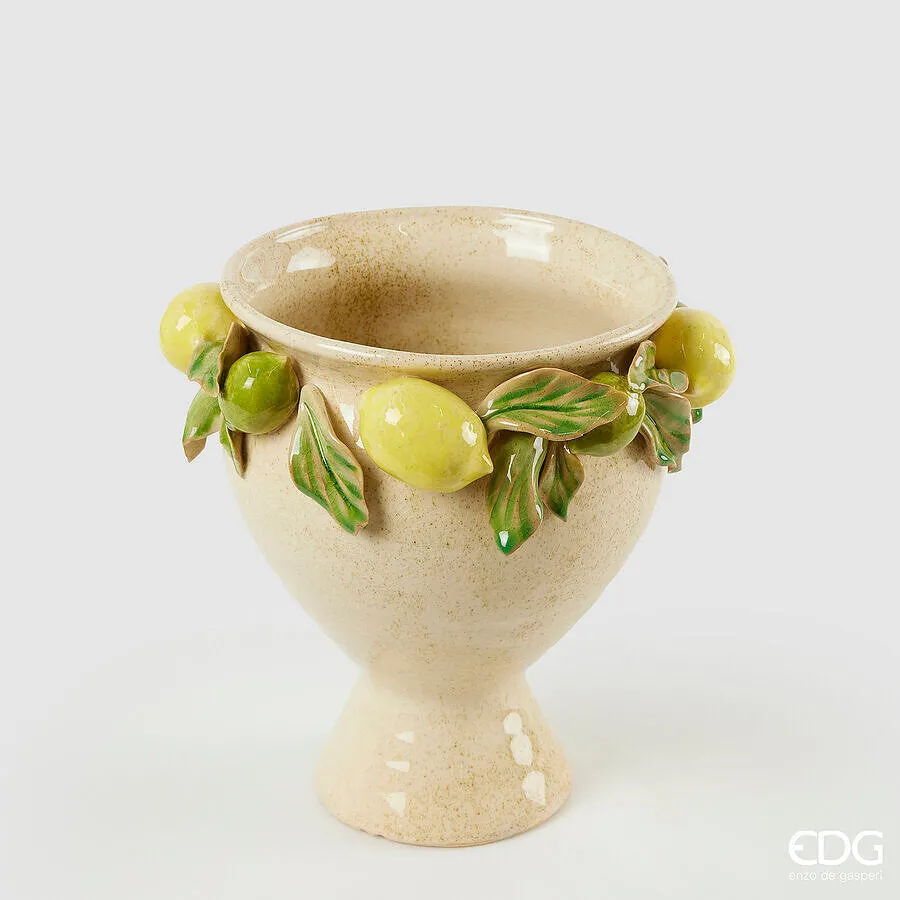 EDG Enzo De Gasperi Freaky Lemons Vase Cup H 26.5 Cm D 26.5 Cm Ceramic