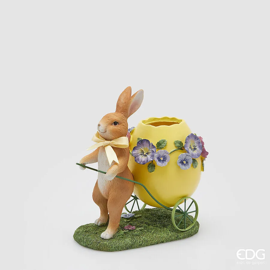 EDG Enzo De Gasperi Rabbit Egg Vase H 24 Cm L 23 Cm L 13 Cm Multicolor