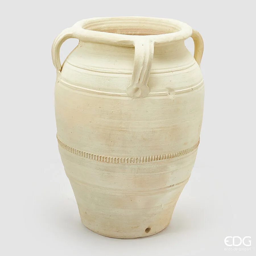 EDG Enzo De Gasperi Terracotta Vase Amphora with Handle H 70 Cm D 45 C