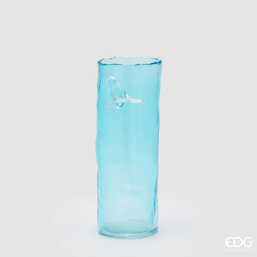 EDG Enzo De Gasperi Vase Perch Cylinder H 27 Cm D 10 Cm Light Blue