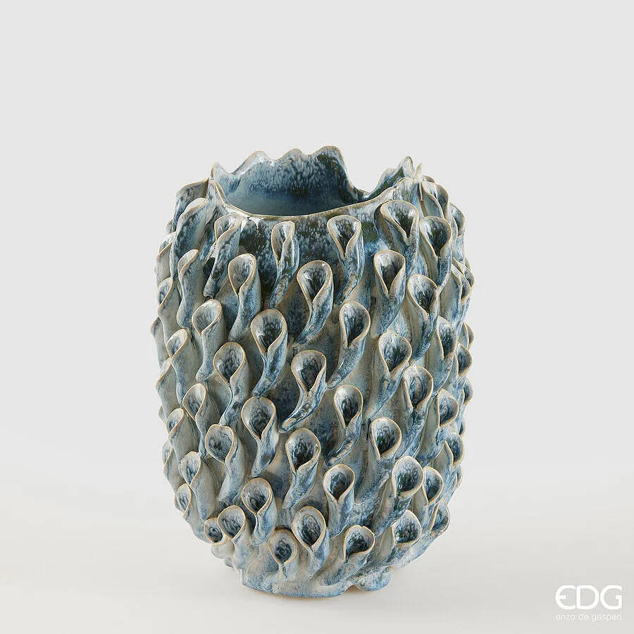 EDG Enzo De Gasperi Marine Chakra Vase H 32 Cm D 24 Cm Waterproof Azur