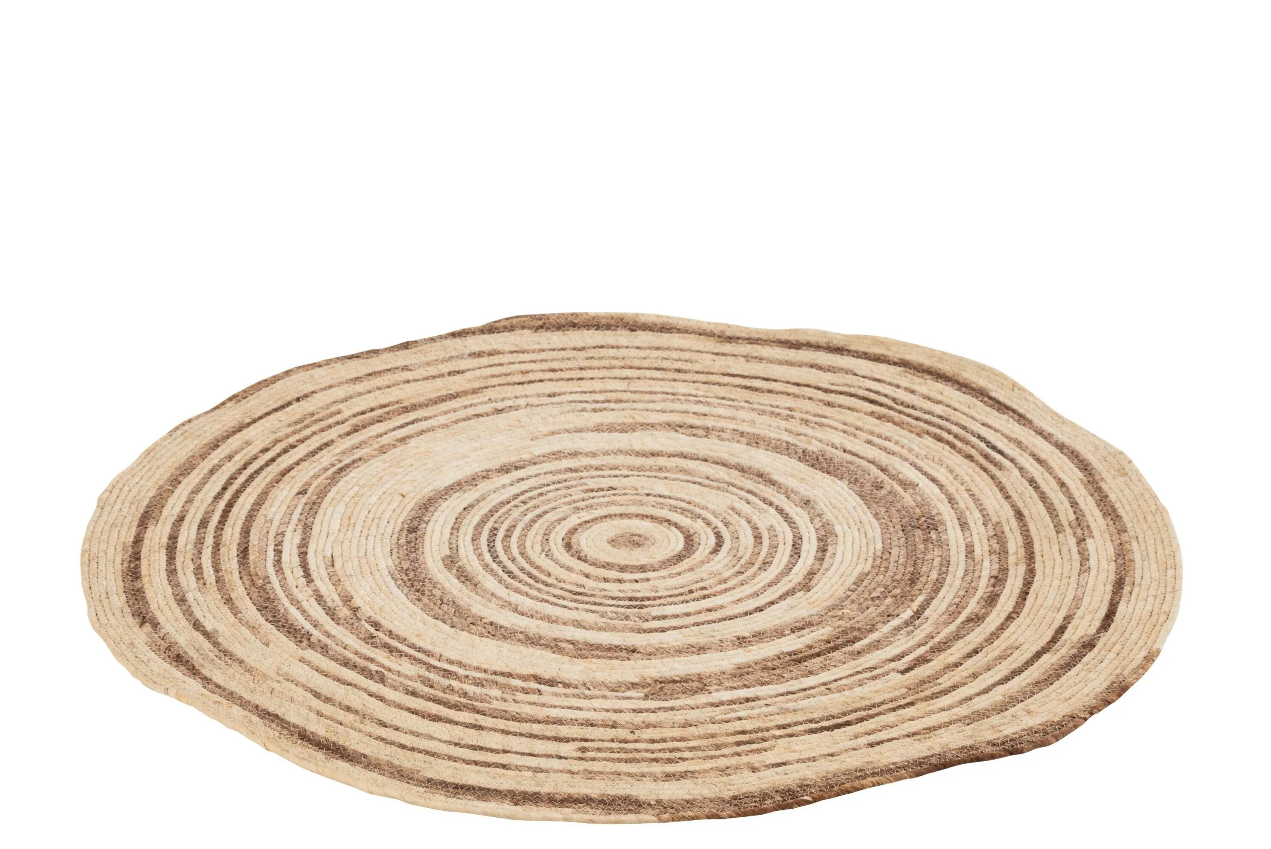 Tapis rond maïs beige/marron