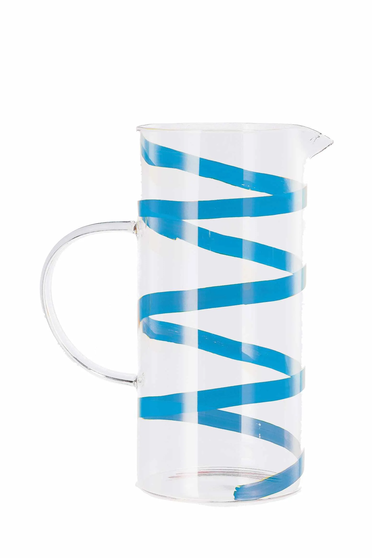 Italian Gift Glass Carafe 1.42 Lt D 17.5 Cm H 22 Cm Assorted Decoratio