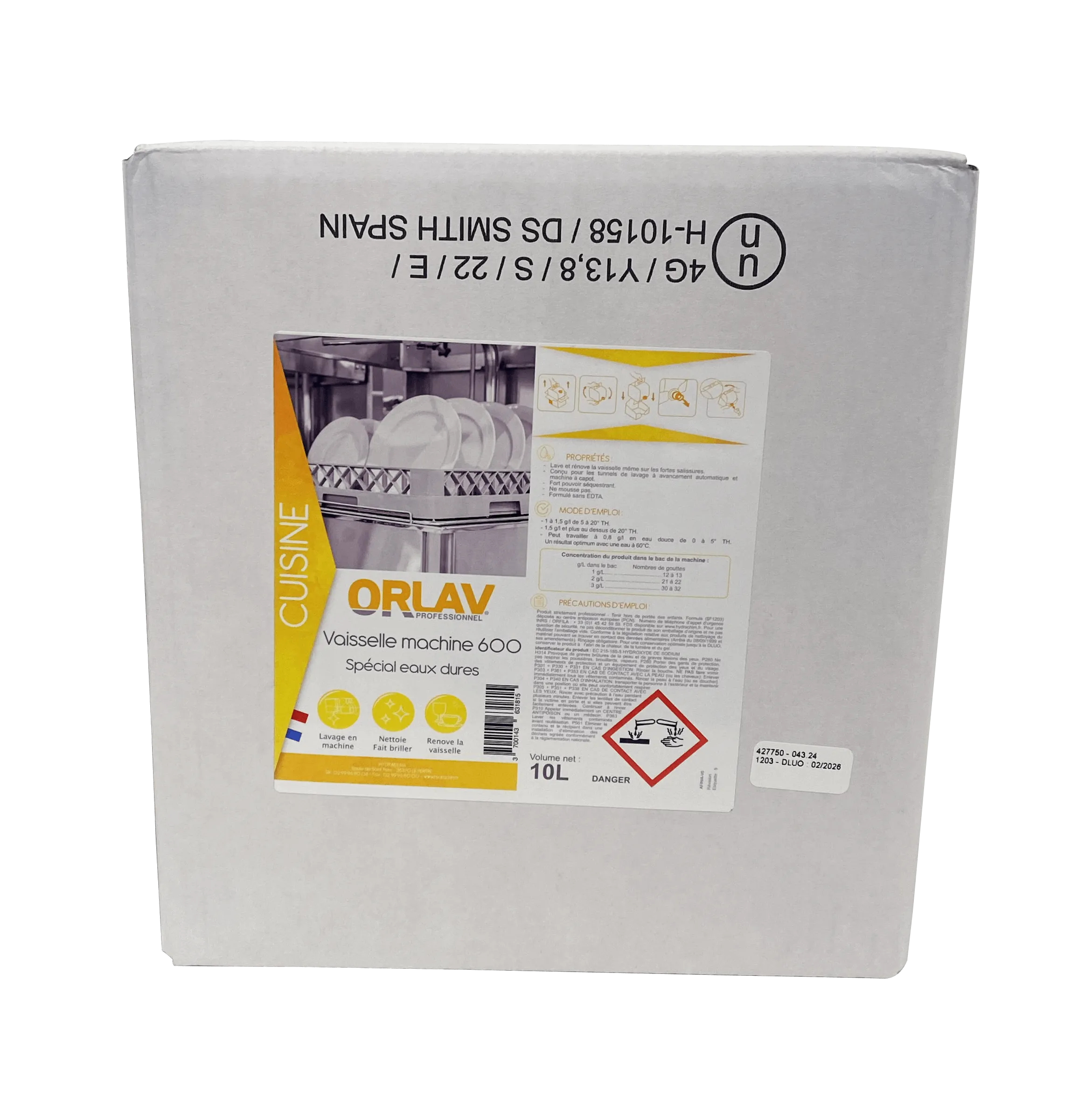 ORLAV - VAISSELLE MACHINE 600 - BIB 10L