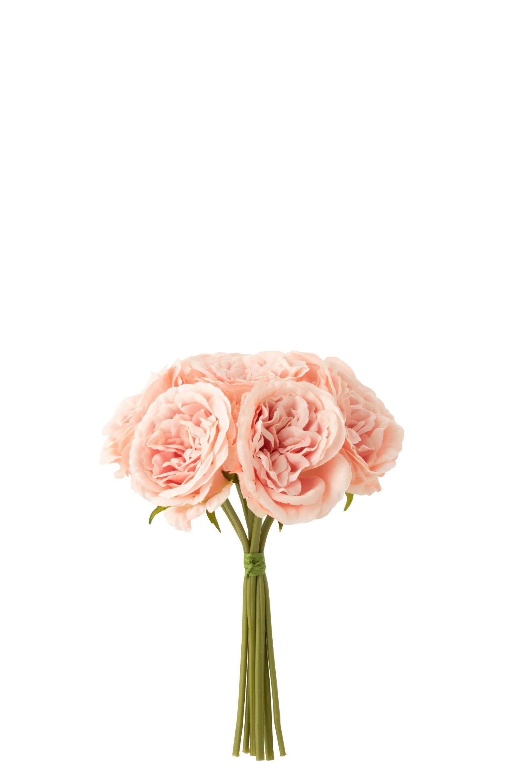 Bouquet rose 7 parties plastique rose clair