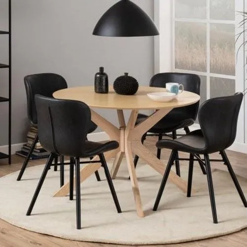 Table à manger Ducci ø105cm - chêne blanc