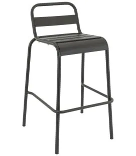 Tabouret de bar gris anthracite 96x53x56 cm Bastille