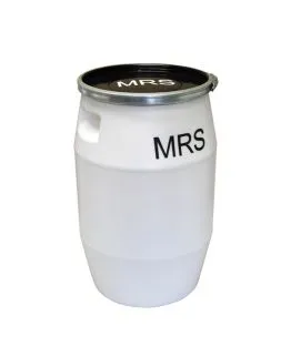 Fût Avec couvercle blanc plastique Ø 39,3 cm 54 cm 50 L fond plein parois pleines Gilac