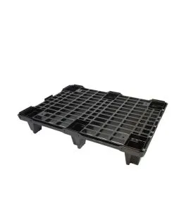 Palette rectangulaire noir plastique 60x80x13 cm 700 kg Gilac