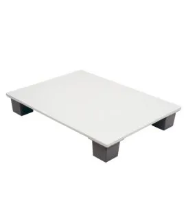 Palette rectangulaire blanc plastique 60x80x11 cm 500 kg Gilac