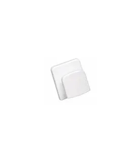 Patère simple rectangulaire blanc plastique Gilac