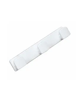 Patère triple rectangulaire blanc plastique Gilac