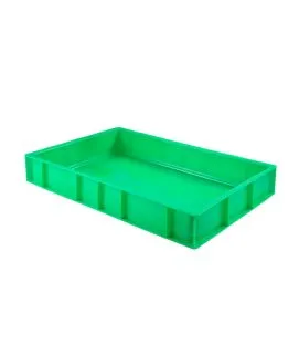 Bac à pâtons Sans couvercle vert plastique 60x40x9 cm 15 L fond plein parois pleines Gilac