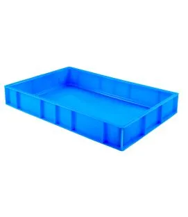 Bac à pâtons Sans couvercle bleu plastique 60x40x9 cm 15 L fond plein parois pleines Gilac