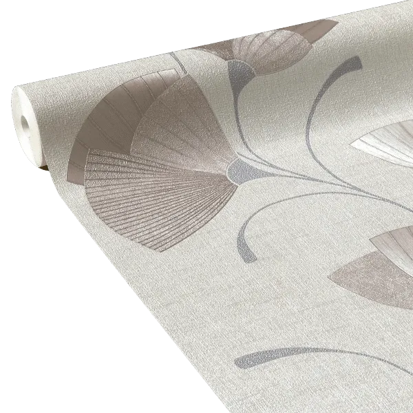 Papier peint intissé FLOWER EVENTAIL coloris blanc - 4MURS