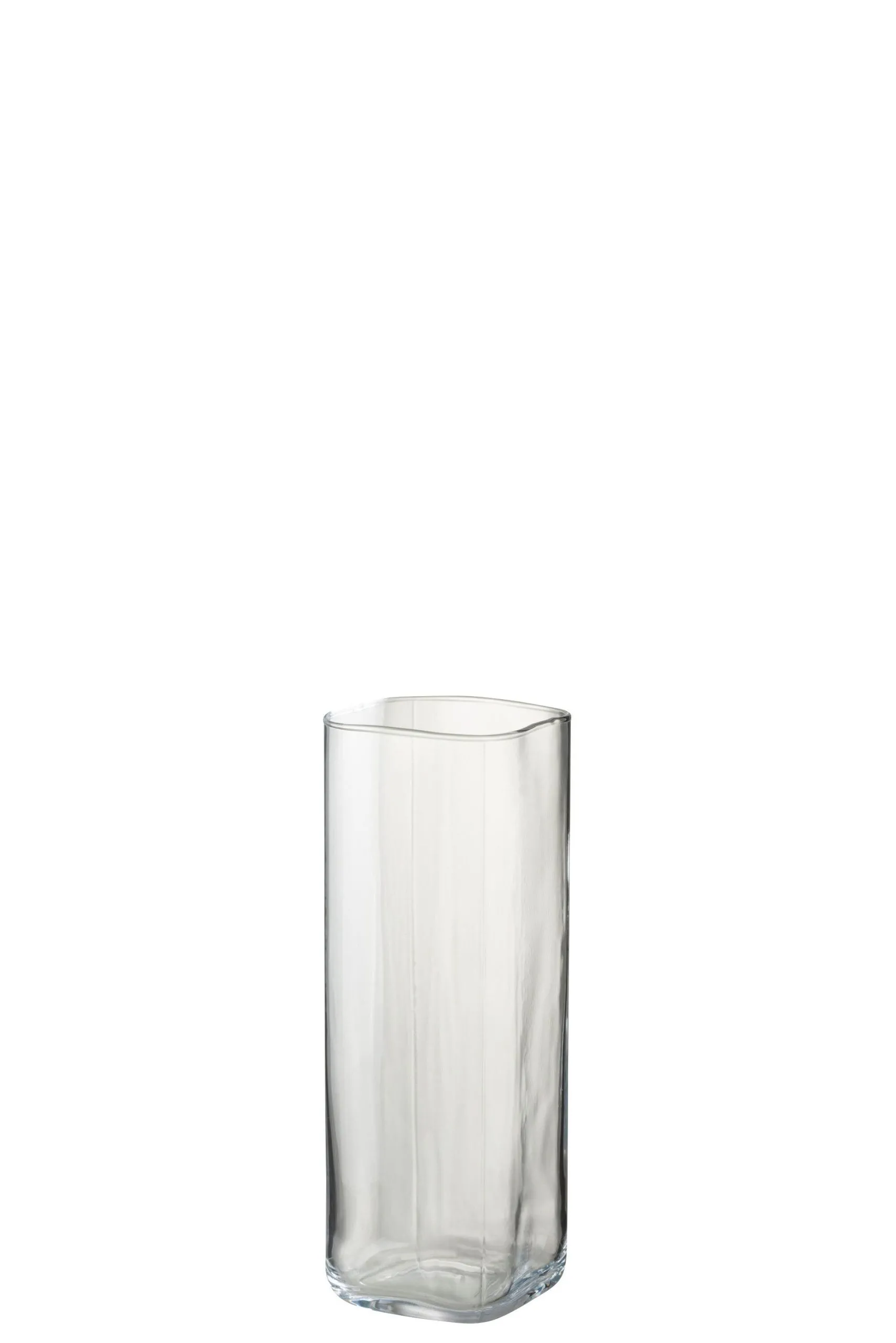 Vase droit carre transparent small