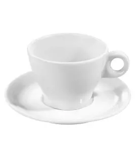 Sous tasse à déjeuner rond blanc porcelaine culinaire Ø 16 cm Bourges Pillivuyt