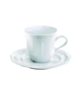 Sous tasse à déjeuner rond blanc porcelaine culinaire Ø 17 cm Queen Ann Pillivuyt