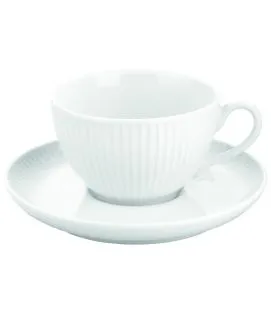 Sous tasse à thé rond blanc porcelaine culinaire Ø 14 cm Plisse Pillivuyt