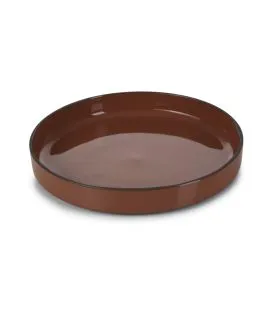 Assiette creuse rond rouge porcelaine culinaire Ø 23 cm Caractère Revol
