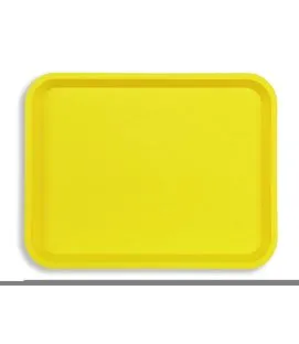 Plateau polyester jaune 35x27 cm Fast Food Platex