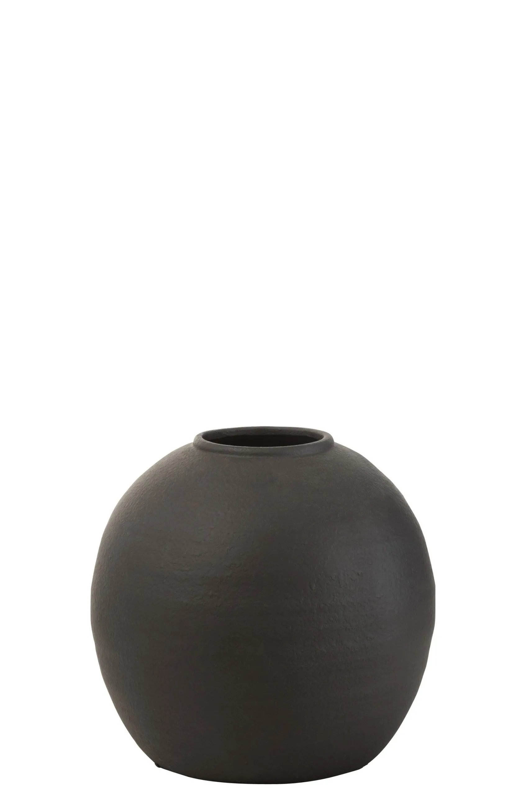 Vase rond ciment noir