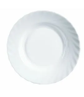 Assiette creuse rond blanc verre opal Ø 22,6 cm Trianon Arcoroc