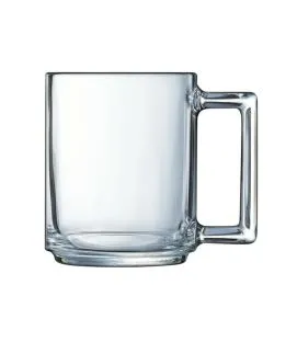 Mug droit transparent verre trempé 25 cl Ø 7,2 cm A La Bonne Heure Luminarc