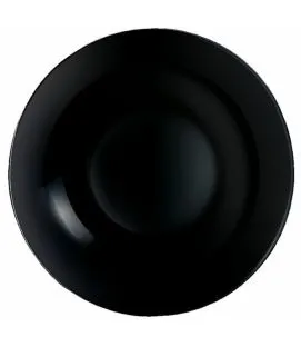 Assiette creuse rond noir verre trempé Ø 20 cm Evolutions Arcoroc