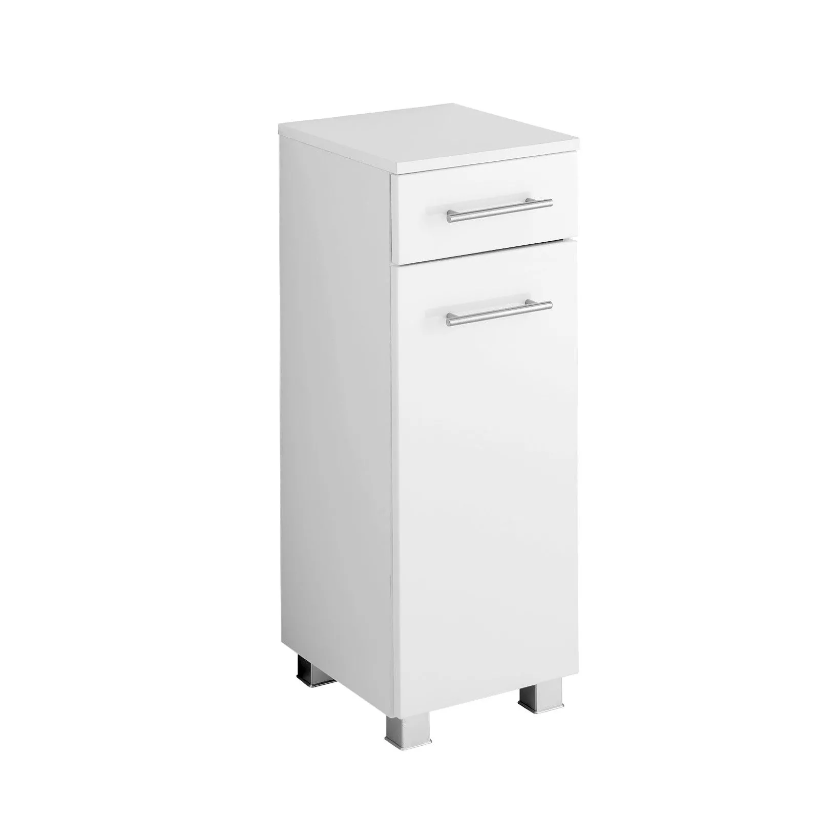 Armoire salle de bains Pollet 30cm 1 tiroir et 1 porte - blanc