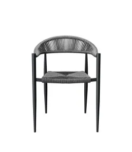 Fauteuil gris anthracite 77x57x58 cm Amsterdam