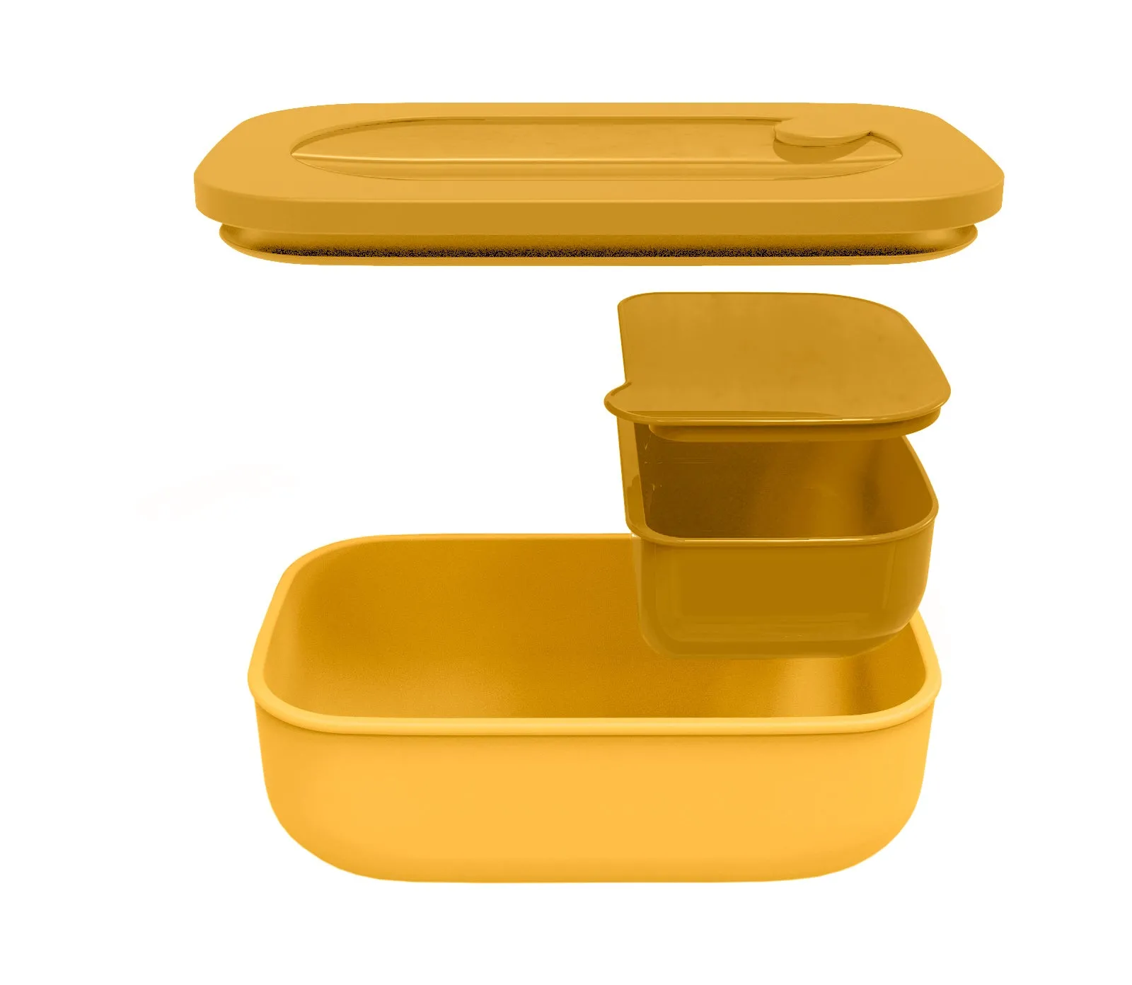 GUZZINI Set Lunch Box with Container Store & Go Yellow Mango