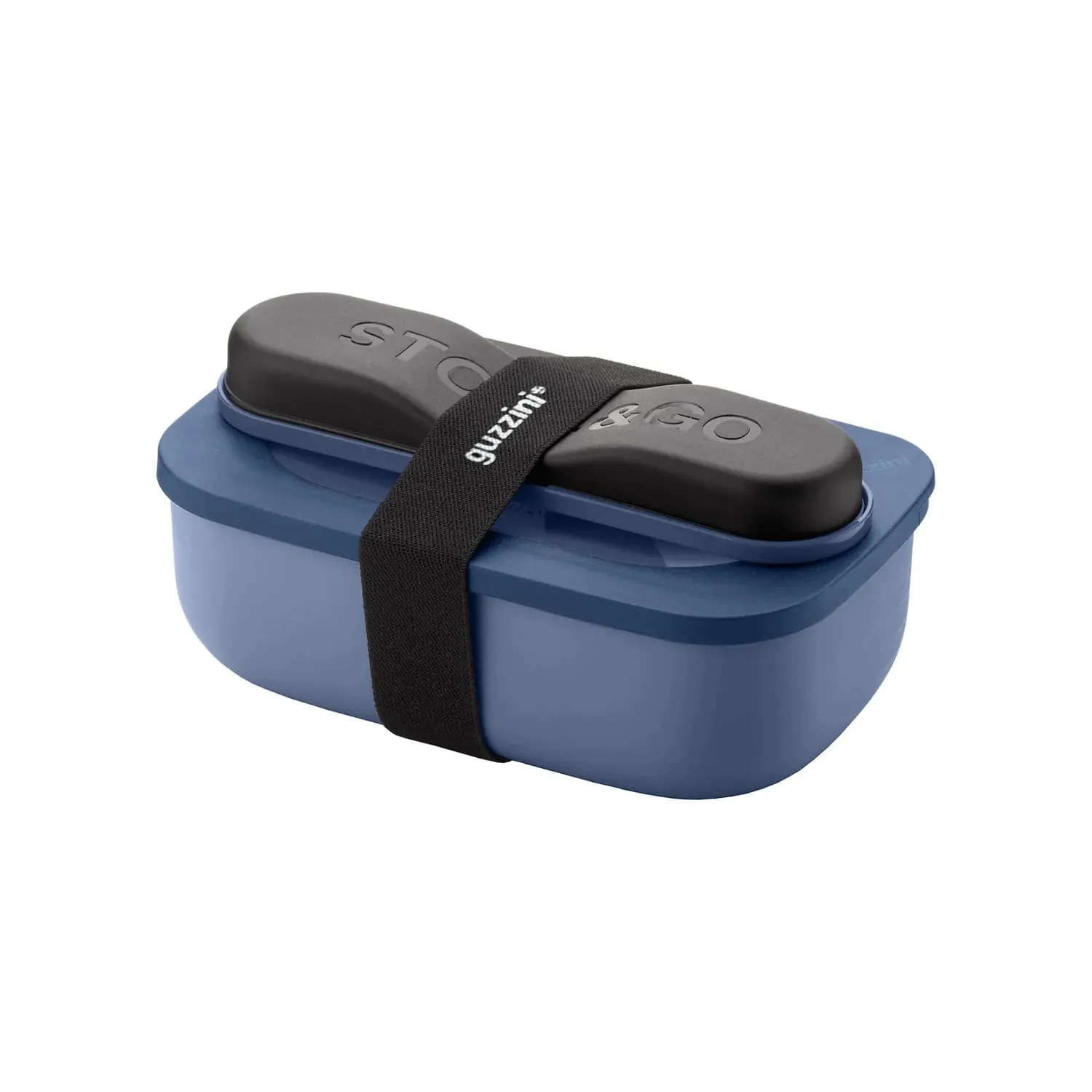GUZZINI Set Lunch Box with Travel Cutlery Store & Go Sapphire Blue