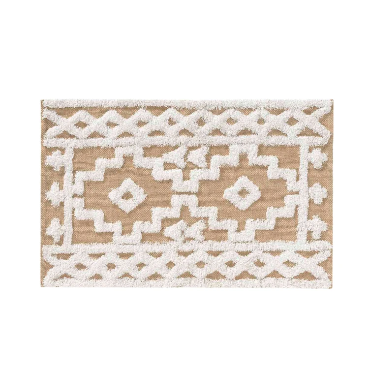 TAPIS RECTANGLE 60 x 90 CM JUTE UNI+COTON UNI MEDINE