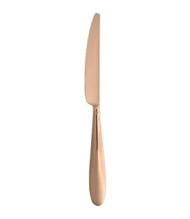 Couteau de table monobloc cranté cuivre 21,5 cm Anzo Pvd Cuivre Eternum