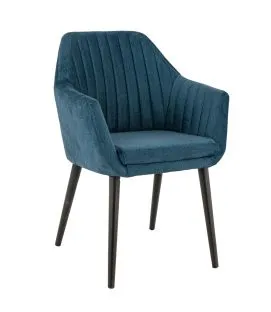 Fauteuil d'intérieur bleu pétrole 87x63x59 cm Alfonse