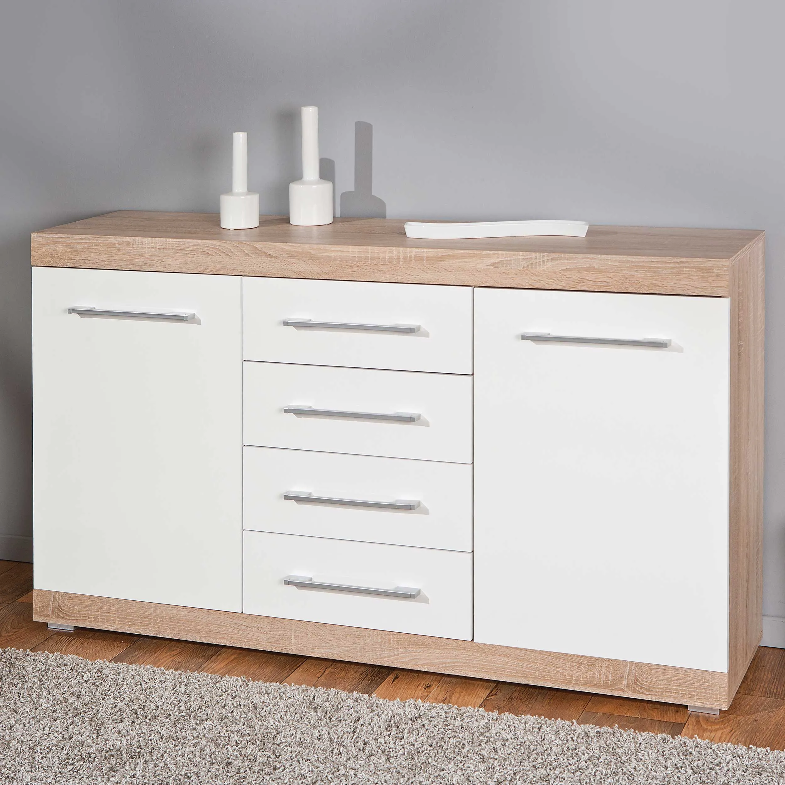 Bahut Lublin à 2 portes et 4 tiroirs