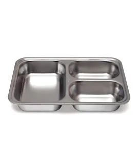 Plateau à compartiments inox 24x17 cm Inox Plastorex