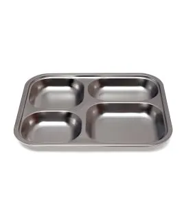 Plateau à compartiments inox 25x20 cm Inox Plastorex