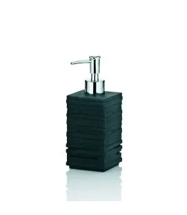 Distributeur de savon carré noir résine Posidon