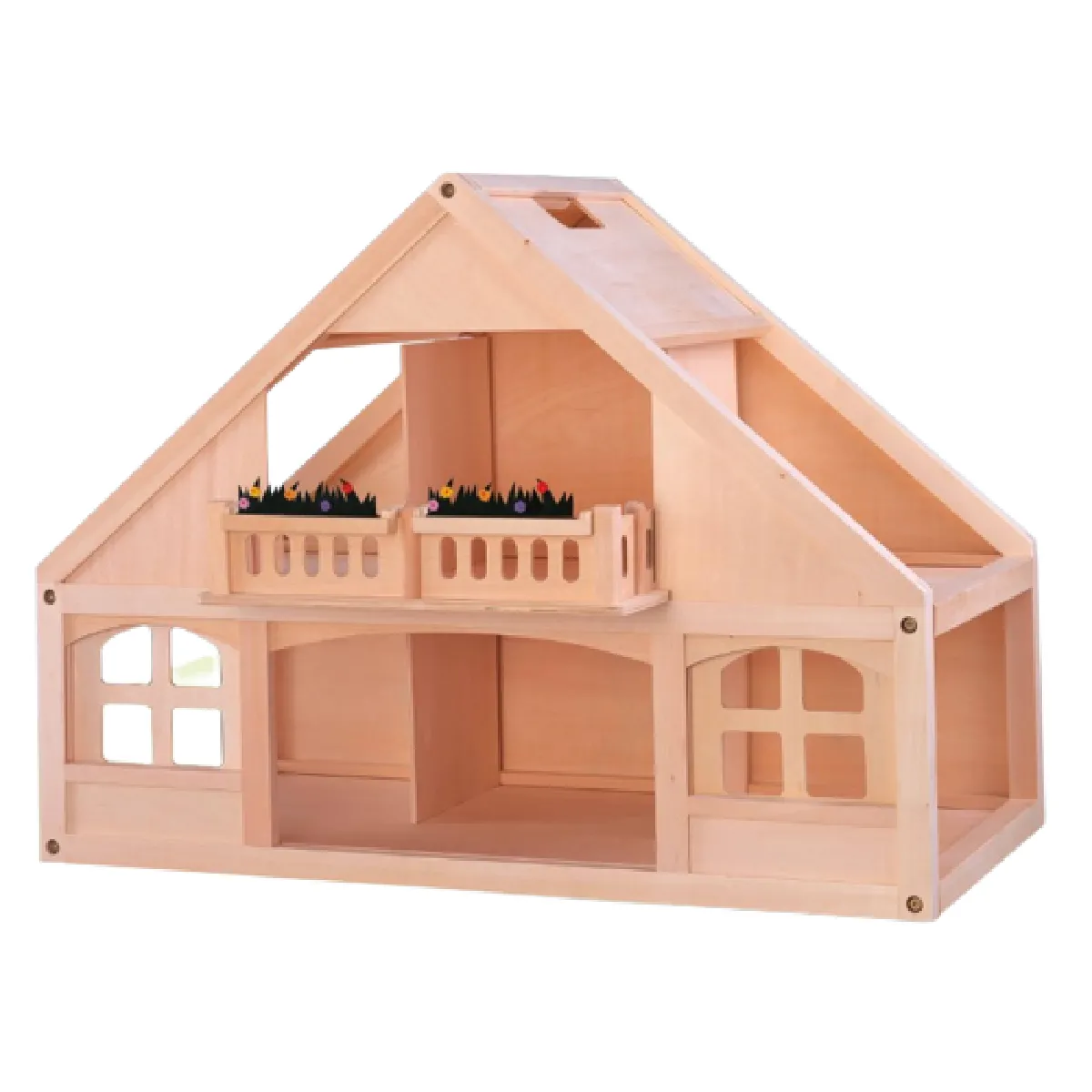 Maison de poupées en bois - Stimule la créativité - 63 x 16 x 82 cm